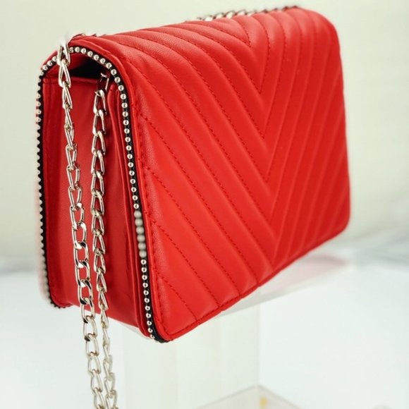 Fashion Crossbody Chain Strap Purse W/Metal Studs - Picture 2 of 7